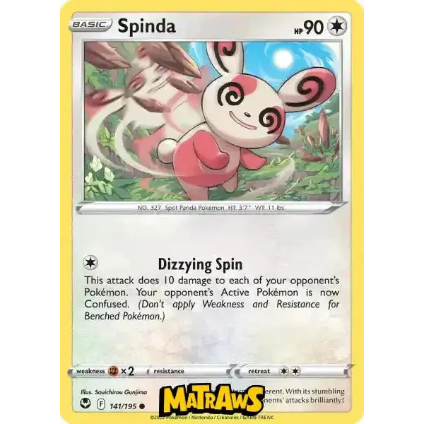 (141/195) Spinda Enkeltkort Silver Tempest 