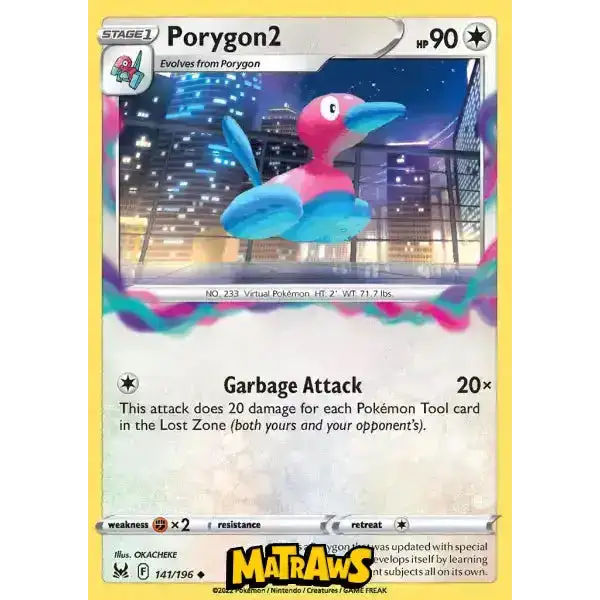 (141/196) Porygon2 Enkeltkort Lost Origin 