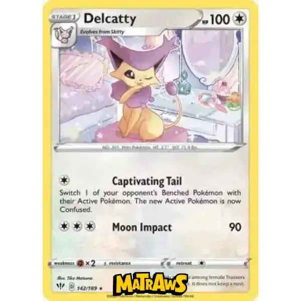 (142/189) Delcatty Enkeltkort Darkness Ablaze 