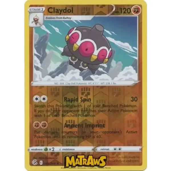 (145/264) Claydol - Reverse Enkeltkort Fusion Strike 