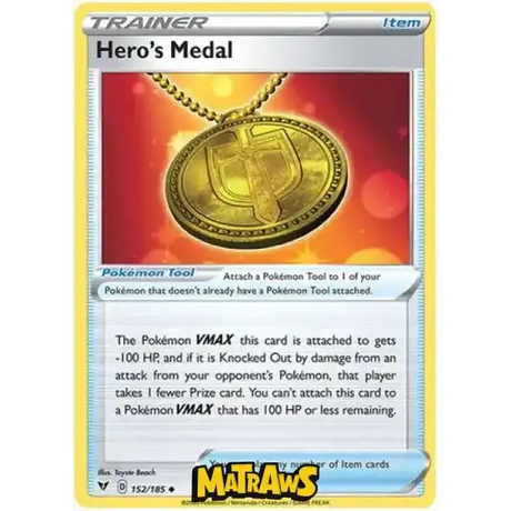(152/185) Hero's Medal Enkeltkort Vivid Voltage 