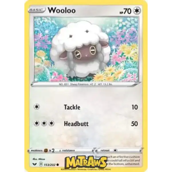 (153/202) Wooloo Enkeltkort Sword & Shield 