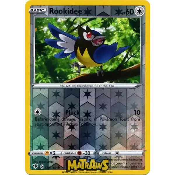 (154/189) Rookidee - Reverse Enkeltkort Darkness Ablaze 