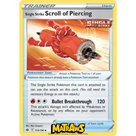 (154/198) Single Strike Scroll of Piercing Collectible Trading Cards Chilling Reign 