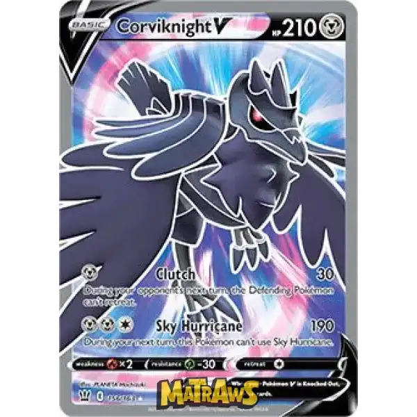 (156/163) Corviknight V - Full Art Enkeltkort Battle Styles 