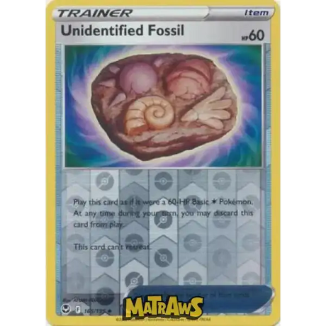 (165/195) Unidentified Fossil - Reverse Enkeltkort Silver Tempest 