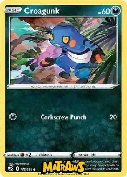 (165/264) Croagunk Enkeltkort Fusion Strike 