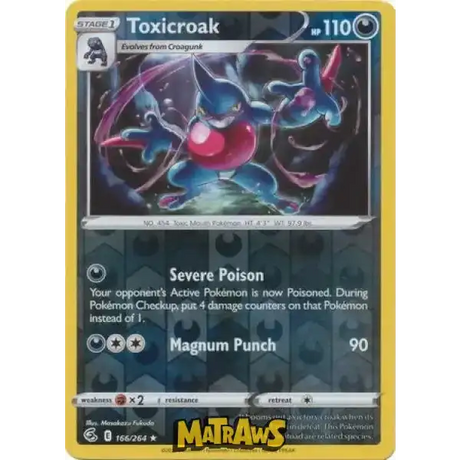 (166/264) Toxicroak - Reverse Enkeltkort Fusion Strike 