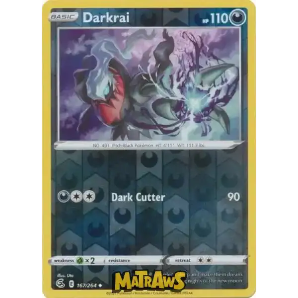 (167/264) Darkrai - Reverse Enkeltkort Fusion Strike 