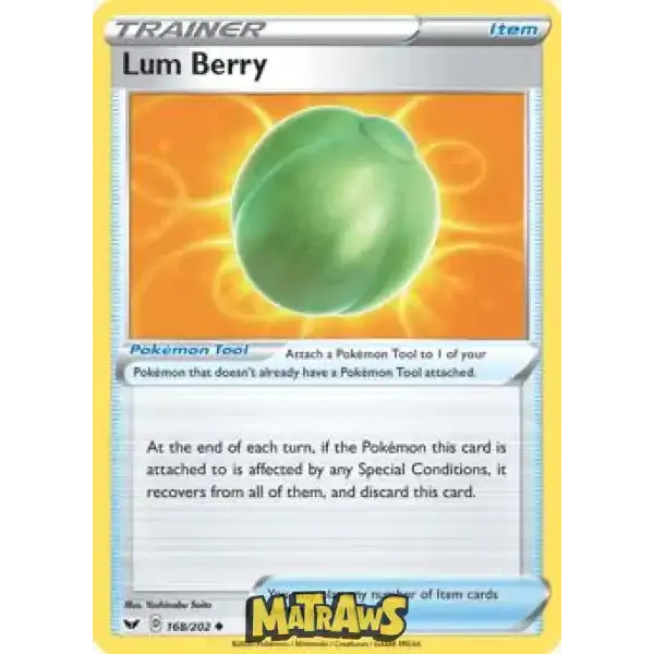 (168/202) Lum Berry Enkeltkort Sword & Shield 