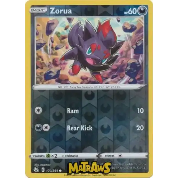 (170/264) Zorua - Reverse Enkeltkort Fusion Strike 