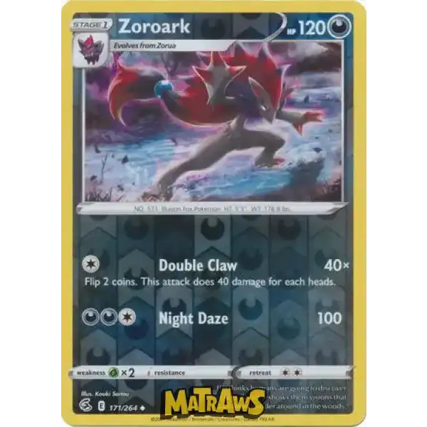 (171/264) Zoroark - Reverse Enkeltkort Fusion Strike 