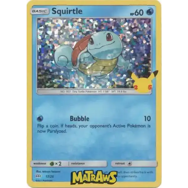 (17/25) Squirtle - Holo Enkeltkort McDonald's Collection 2021 