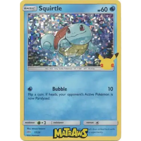 (17/25) Squirtle - Holo Enkeltkort McDonald's Collection 2021 