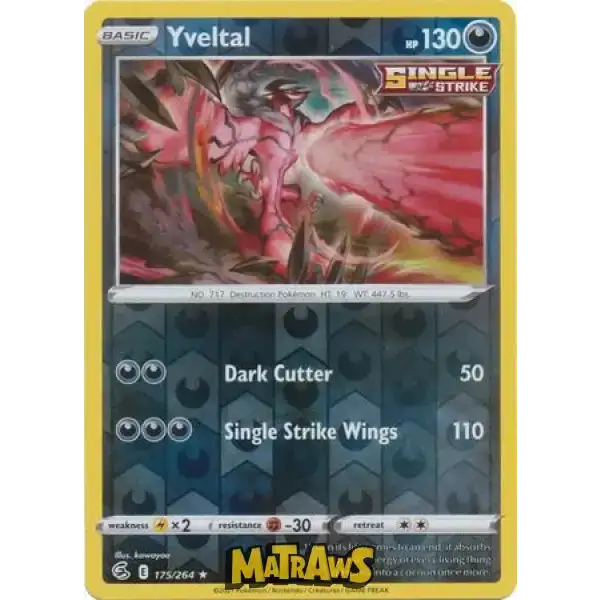 (175/264) Yveltal - Reverse Enkeltkort Fusion Strike 