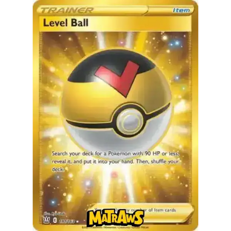 (181/163) Level Ball - Gold Enkeltkort Battle Styles 