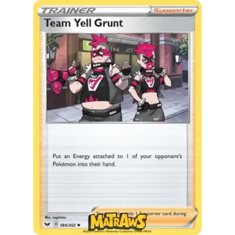 (184/202) Team Yell Grunt Enkeltkort Sword & Shield 