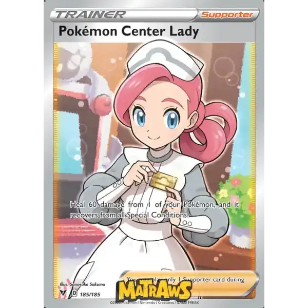 (185/185) Pokemon Center Lady - Full Art Enkeltkort Vivid Voltage 