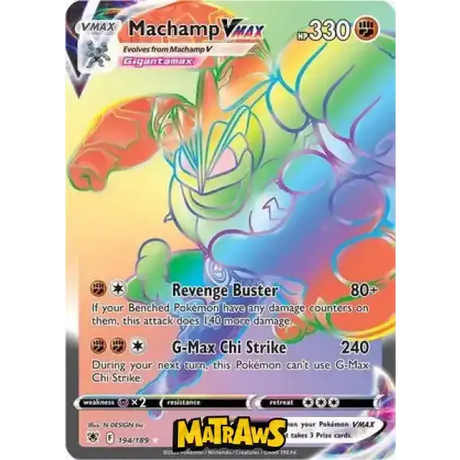 (194/189) Machamp Vmax - Rainbow Enkeltkort Astral Radiance 