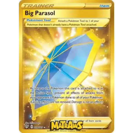 (199/189) Big Parasol - Gold Enkeltkort Darkness Ablaze 
