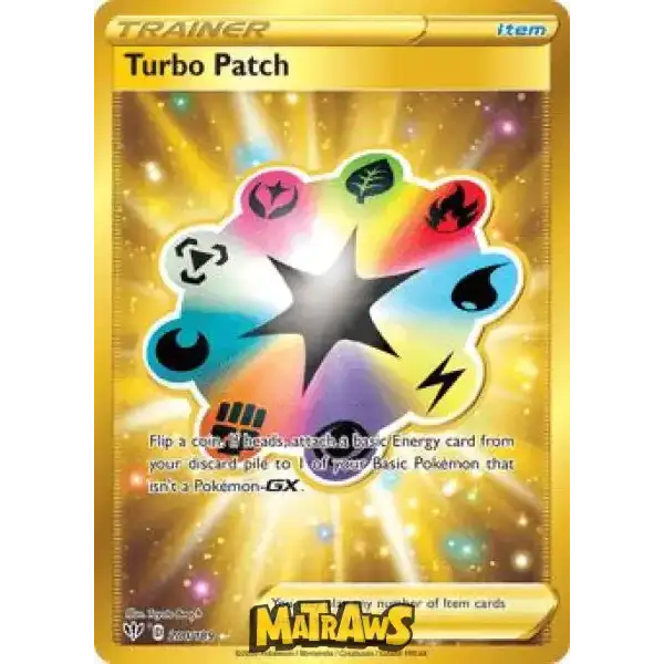 (200/189) Turbo Patch - Gold Enkeltkort Darkness Ablaze 