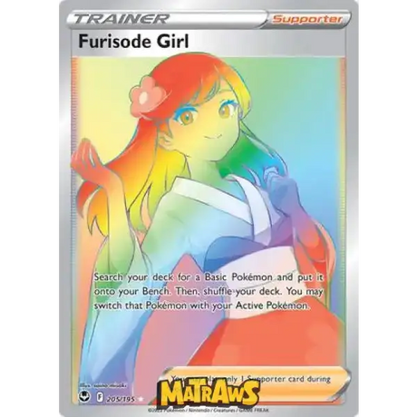 (205/195) Furisode Girl - Rainbow Enkeltkort Silver Tempest 