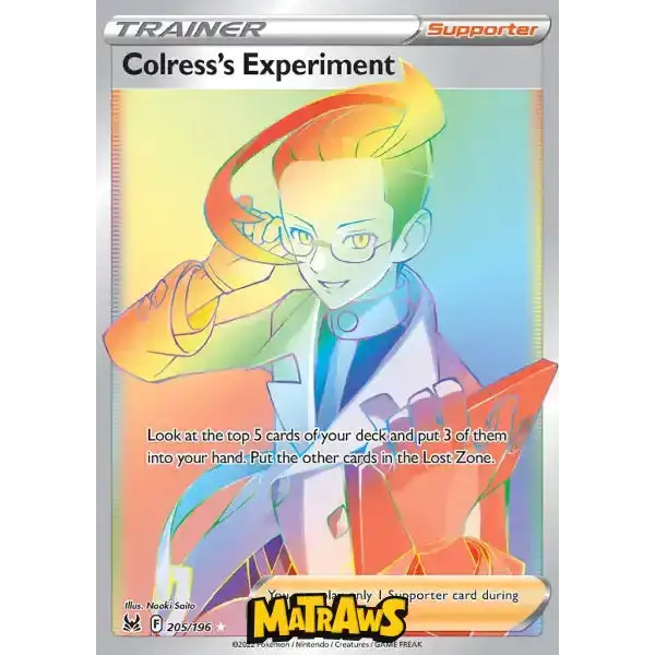 (205/196) Colress' Experiment - Rainbow Enkeltkort Lost Origin 