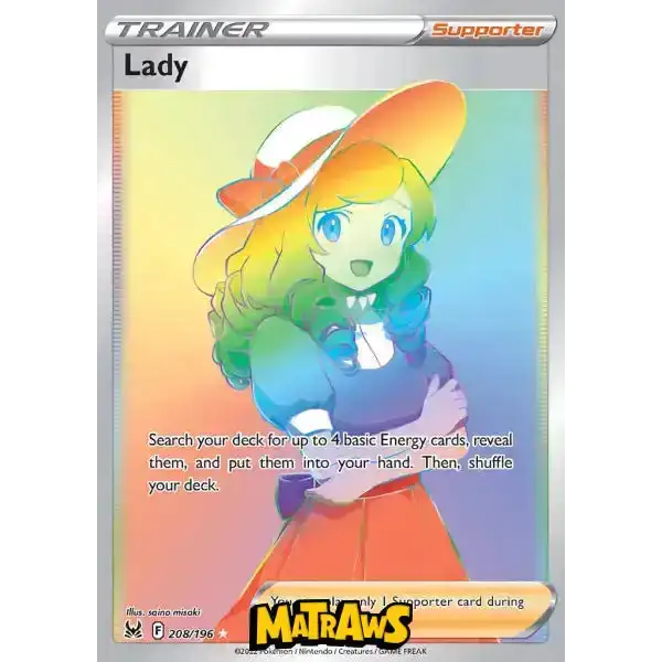 (208/196) Lady - Rainbow Enkeltkort Lost Origin 