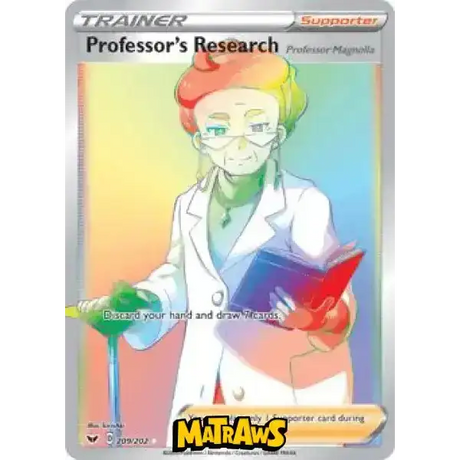 (209/202) Professor's Research - Rainbow Enkeltkort Sword & Shield 