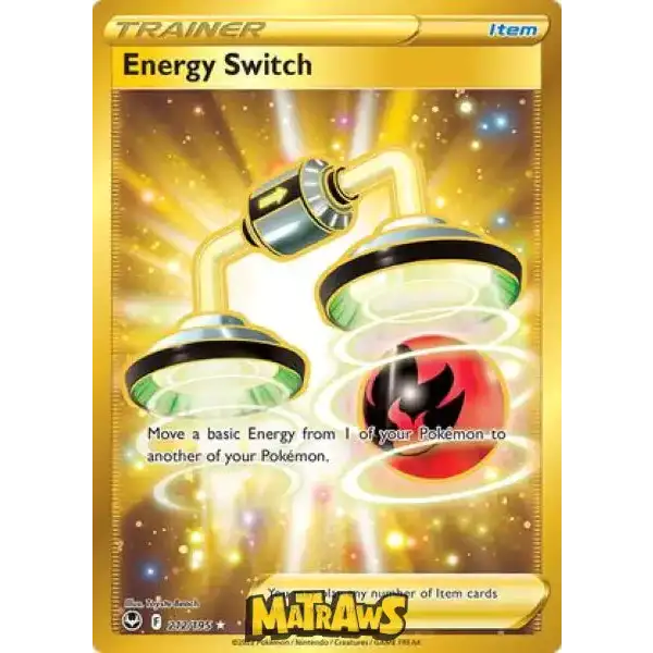 (212/195) Energy Switch - Gold Enkeltkort Silver Tempest 