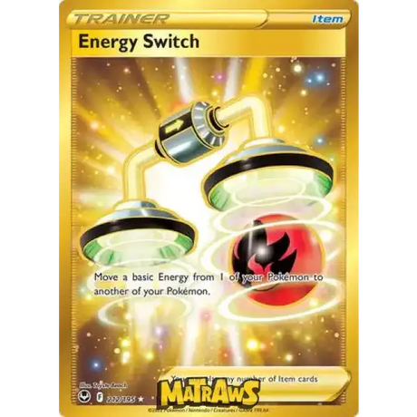 (212/195) Energy Switch - Gold Enkeltkort Silver Tempest 