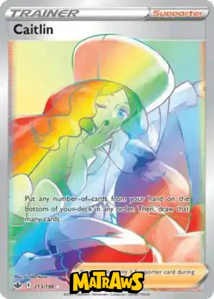 (213/198) Caitlin - Rainbow Enkeltkort Chilling Reign 