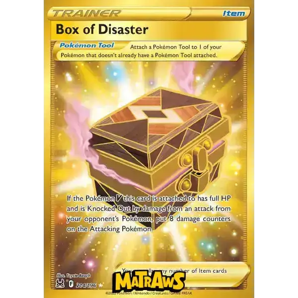(214/196) Box of Disaster - Gold Enkeltkort Lost Origin 