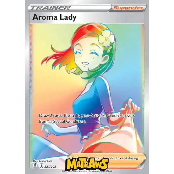 (221/203) Aroma Lady - Rainbow Enkeltkort Evolving Skies 