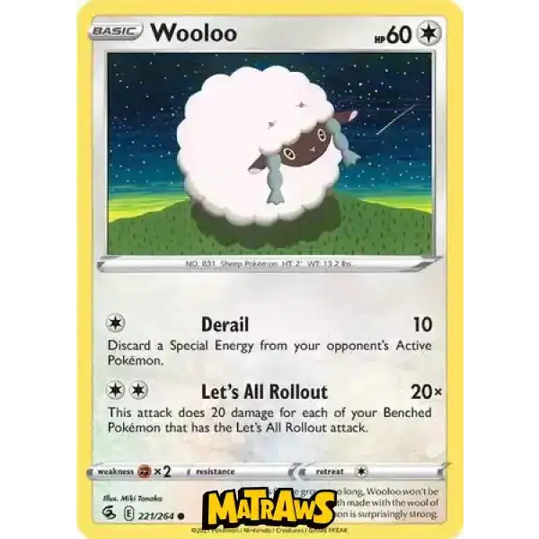 (221/264) Wooloo Enkeltkort Fusion Strike 