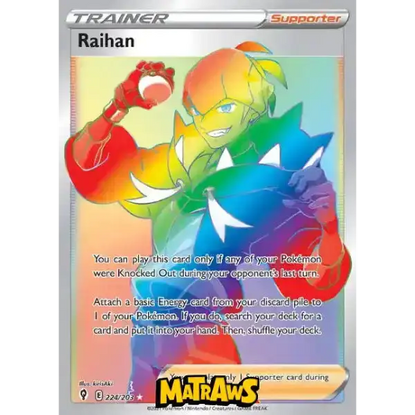(224/203) Raihan - Rainbow Enkeltkort Evolving Skies 