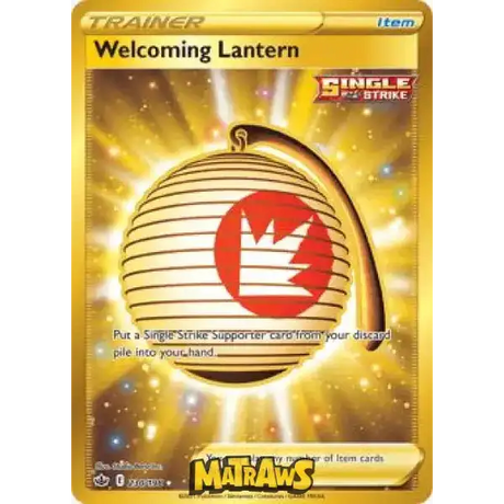 (230/198) Welcoming Lanturn - Gold Enkeltkort Chilling Reign 