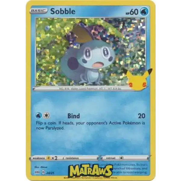 (24/25) Sobble - Holo Enkeltkort McDonald's Collection 2021 