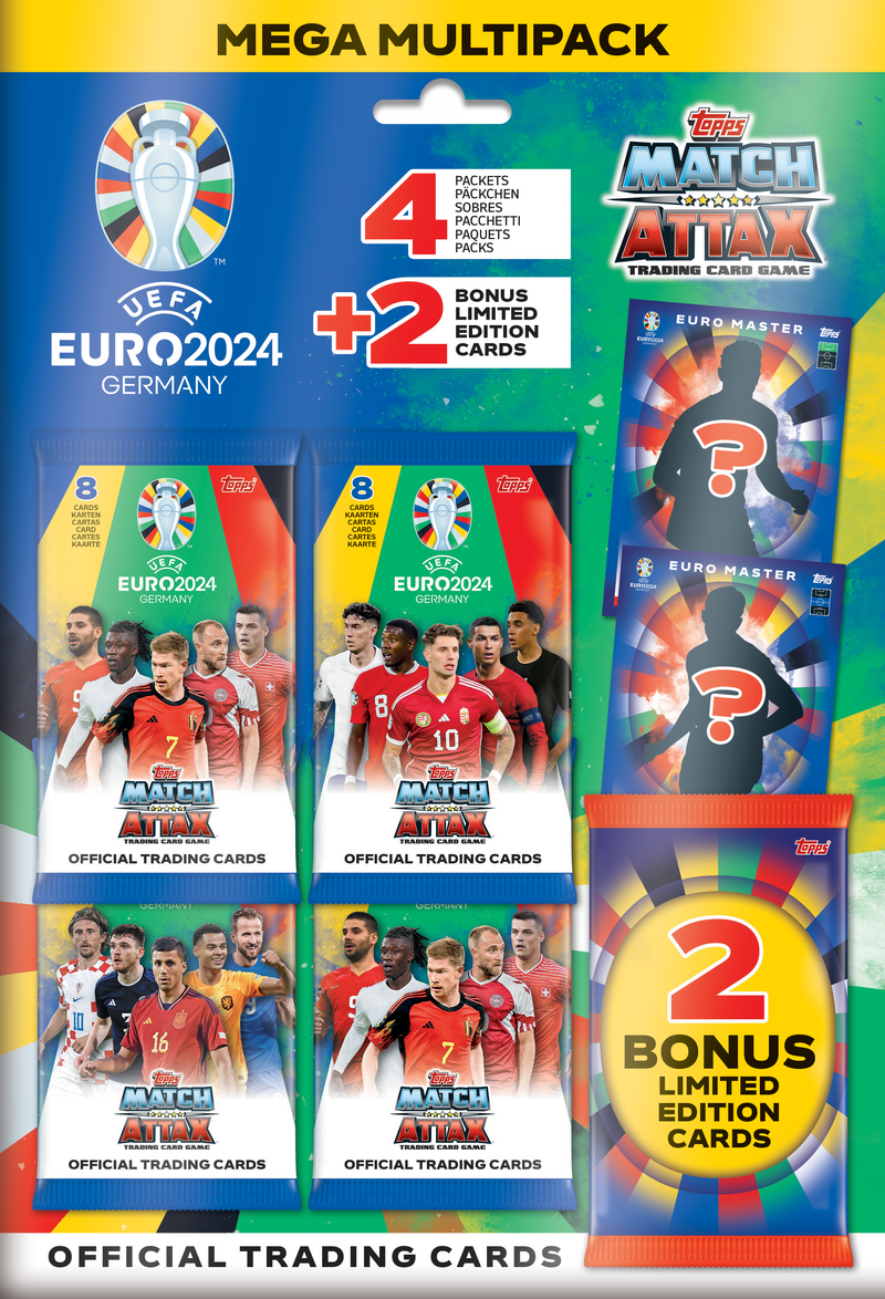 Topps: Match Attax Fodboldkort - EURO 2024 - Mega Multipack