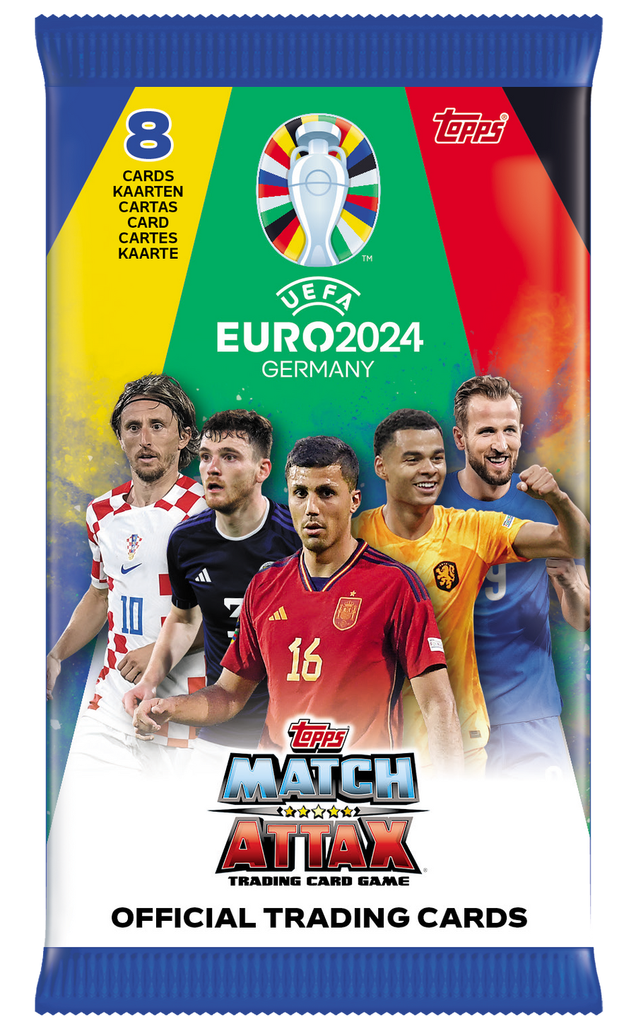 Topps Match Attax Fodboldkort EURO 2024 Booster Pakke