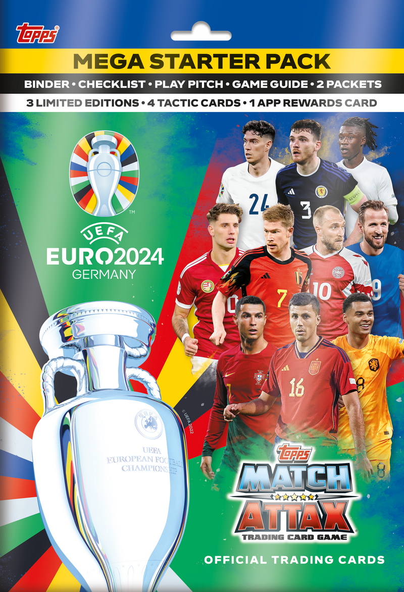 Topps: Match Attax Fodboldkort - EURO 2024 - Mega Starter Pack