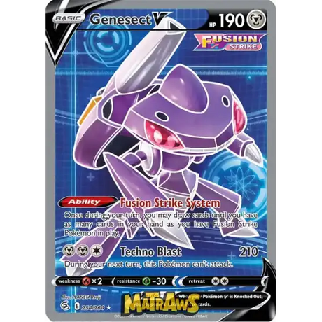 (254/264) Genesect V - Full Art Enkeltkort Fusion Strike 