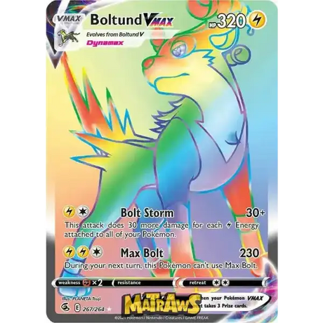 (267/264) Boltund Vmax - Rainbow Enkeltkort Fusion Strike 