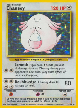 Chansey⁣ - Base Set⁣ (Holo Rare)⁣ [3]