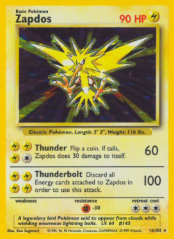 Zapdos⁣ - Base Set⁣ (Holo Rare)⁣ [16]