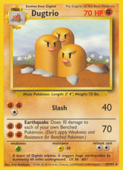 Dugtrio⁣ - Base Set⁣ (Rare)⁣ [19]