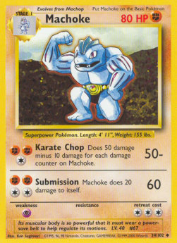 Machoke⁣ - Base Set⁣ (Uncommon)⁣ [34]