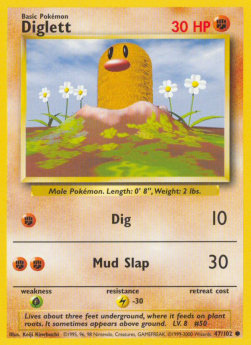 Diglett⁣ - Base Set⁣ (Common)⁣ [47]