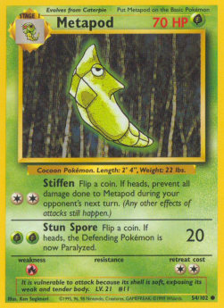 Metapod⁣ - Base Set⁣ (Common)⁣ [54]