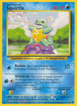 Squirtle⁣ - Base Set⁣ (Common)⁣ [63]